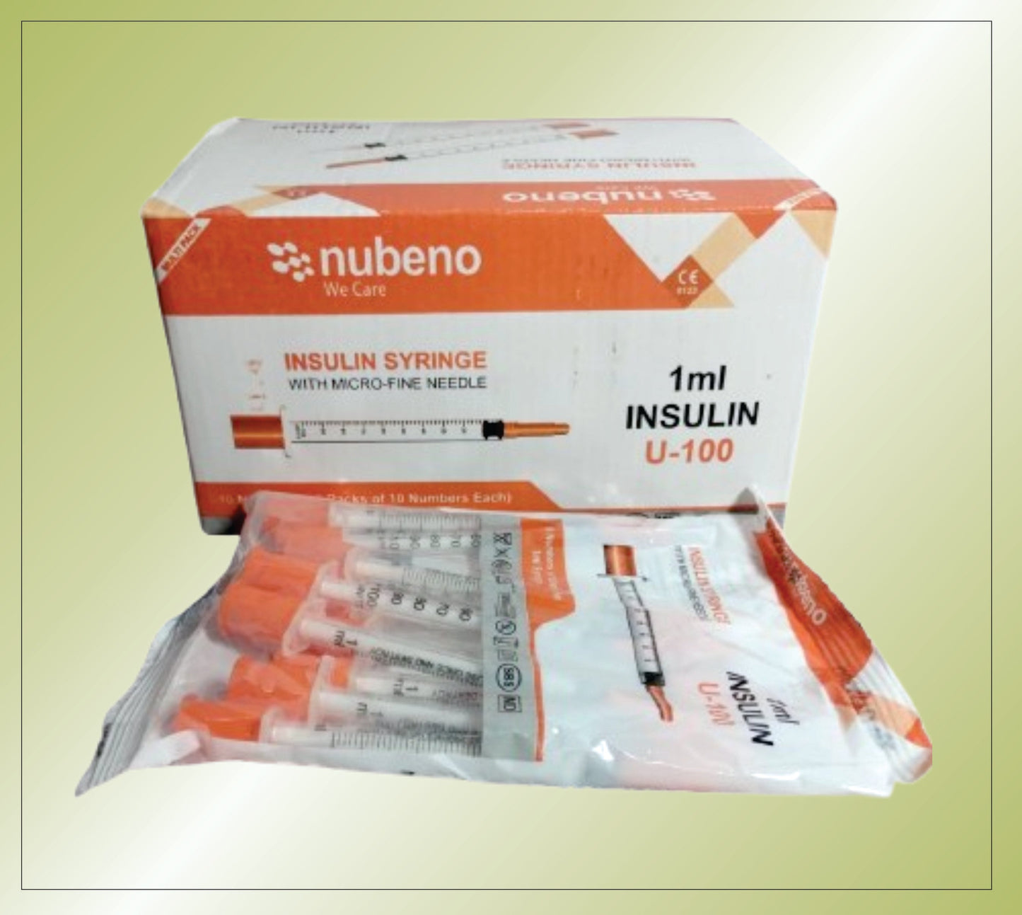 INSULIN SYRINGE 1 ML 100U ( RIBBON PACK) 31G by Nubeno