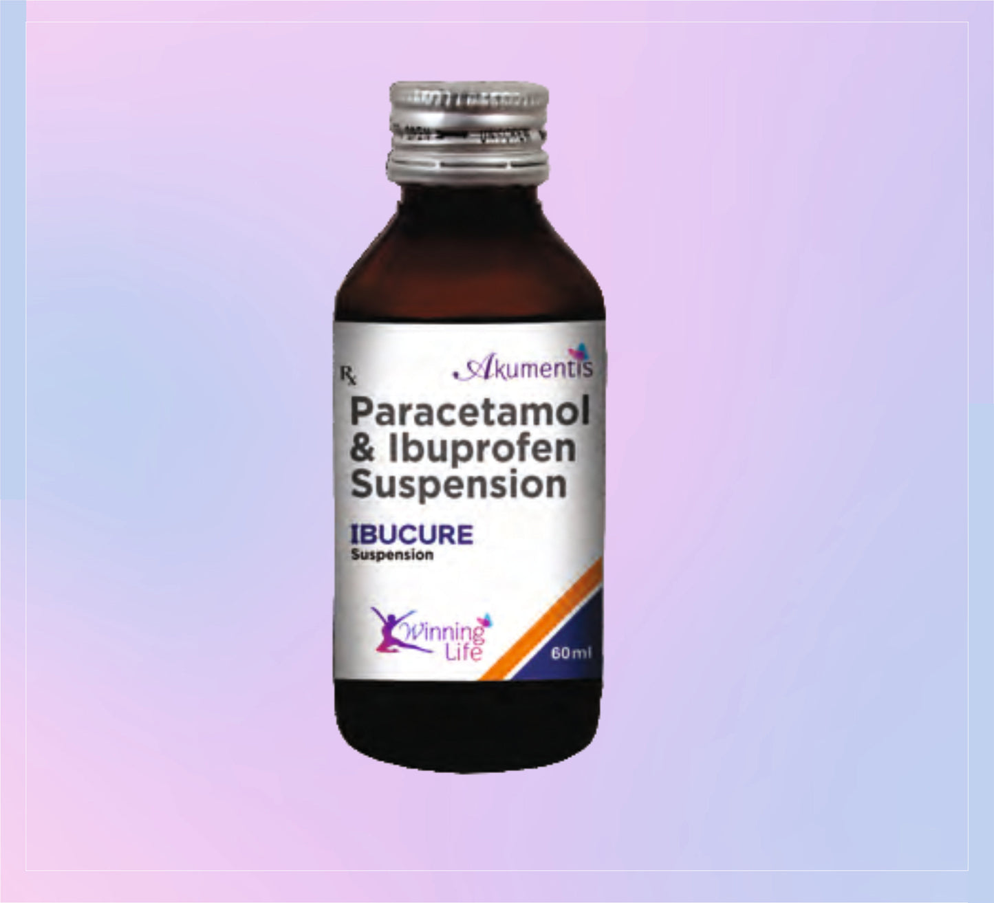 Ibucure Syrup 60 Ml 1X60ML Paracetamol 125 Mg + Ibuprofen 100 Mg by Akumentis