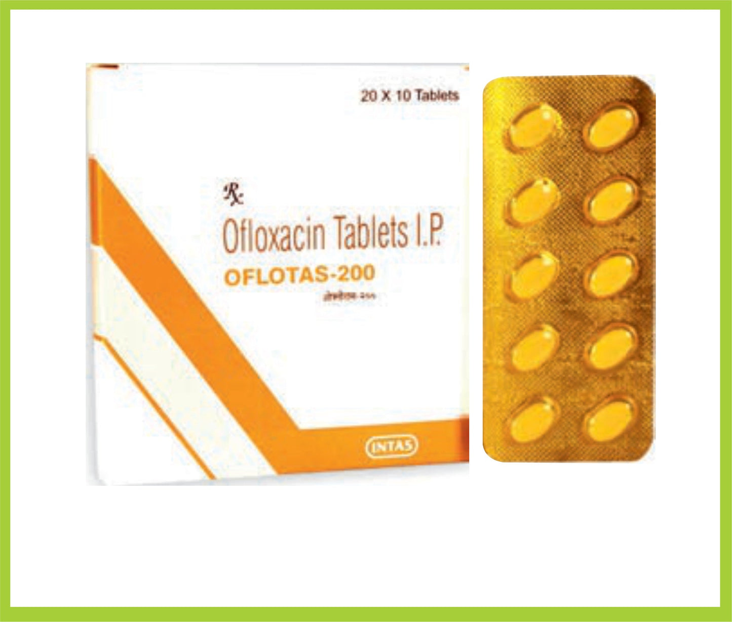 OFLOTAS 200 10 TAB (Ofloxacin 200 mg) by Intas