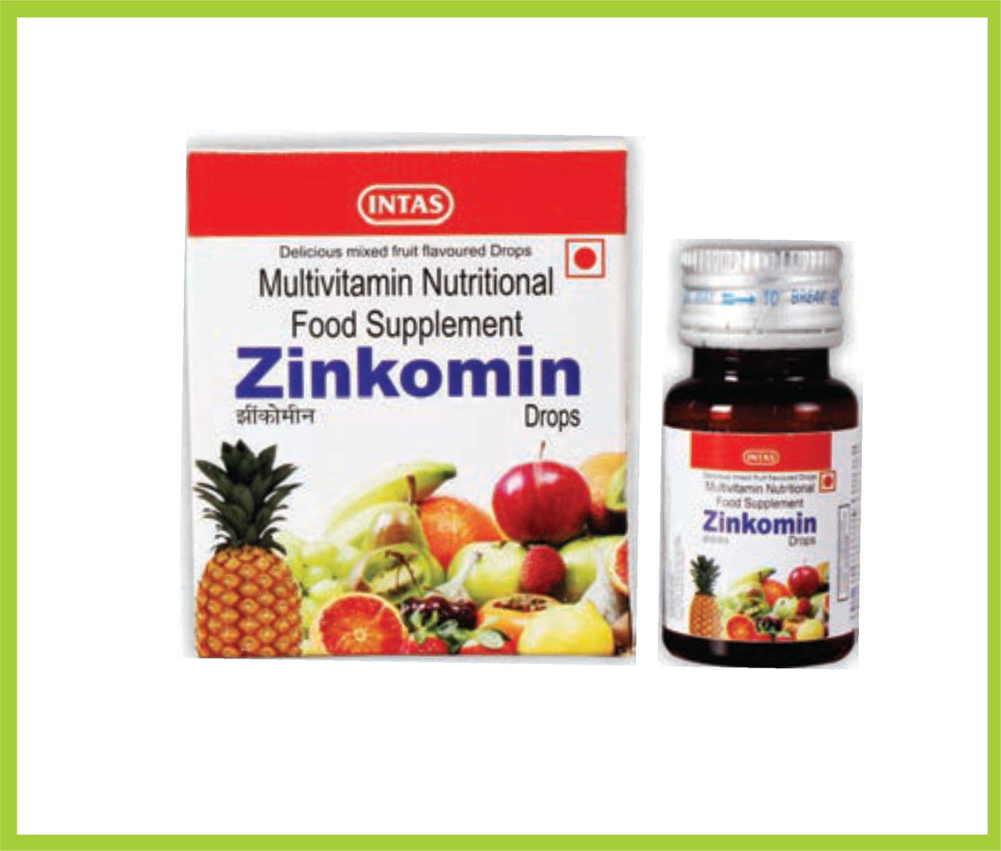 ZINKOMIN DROPS 15 ML (Multivitamin Nutritional Food supplement) by Intas