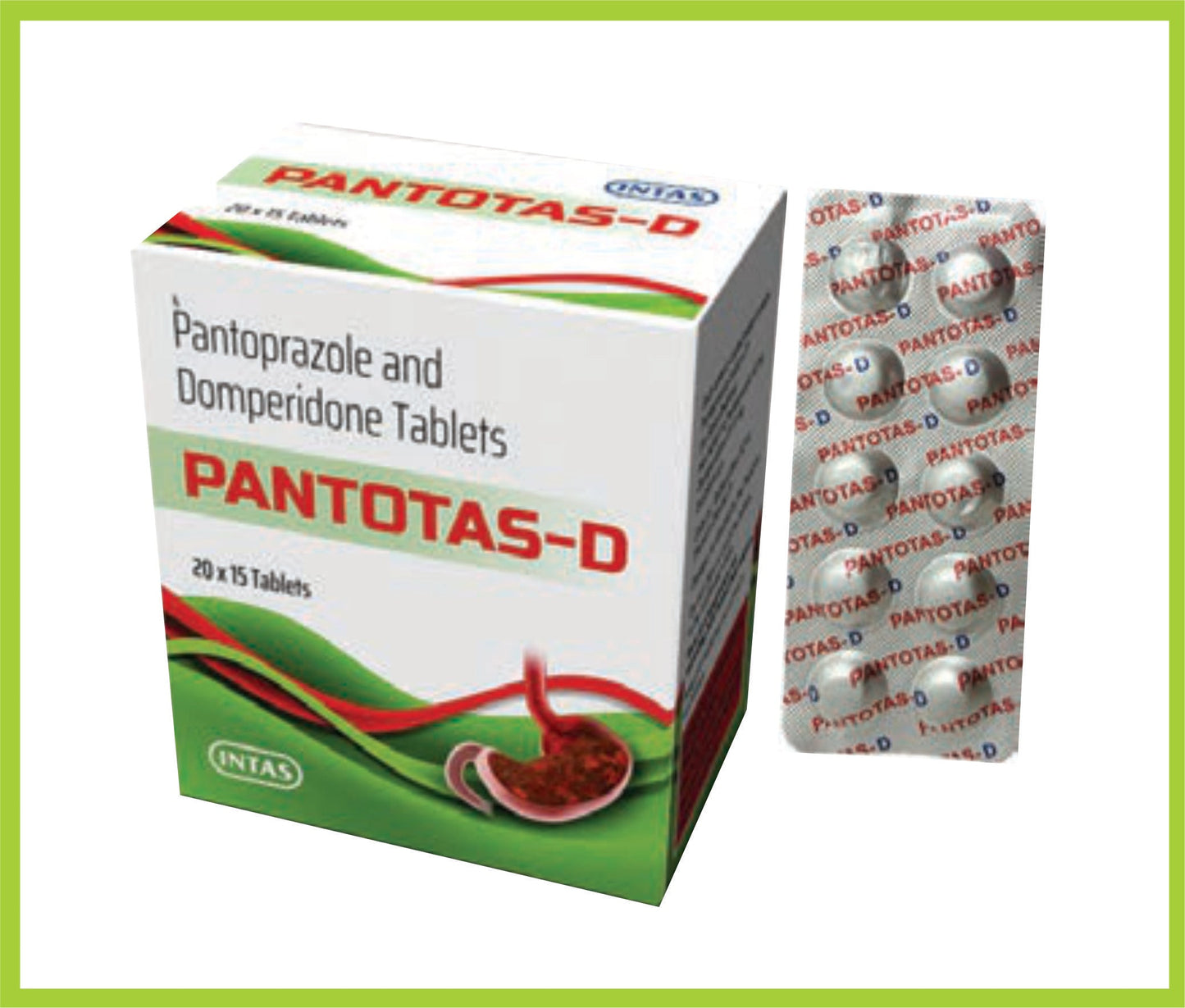 PANTAQUIK D 15 TAB (بانتوبرازول الصوديوم 40 ملغ + دومبيريدون 10 ملغ) من Intas
