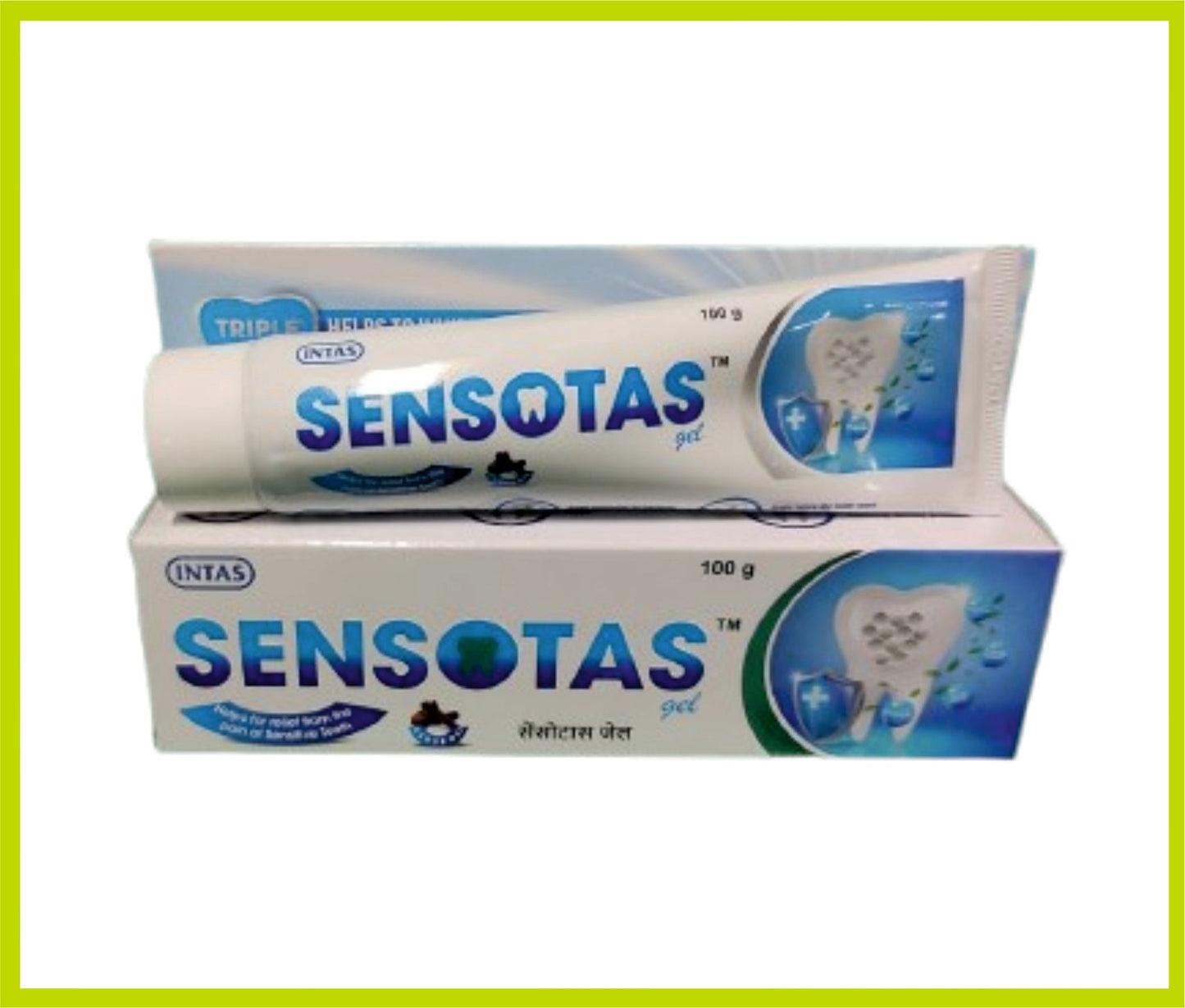 SENSOTAS (100 GR) (Potasyum Nitrat %5 + Sodyum Monoflorofosfat %0,7 + Triklozan %0,3) Intas'tan