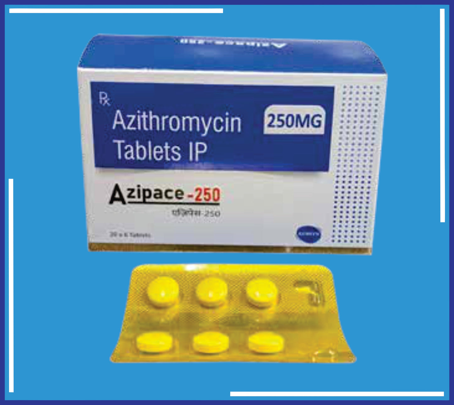 AZIPACE-250 (BLISTER) 20X6 (Azithromycin I.P. 250 Mg)by Kemsyn