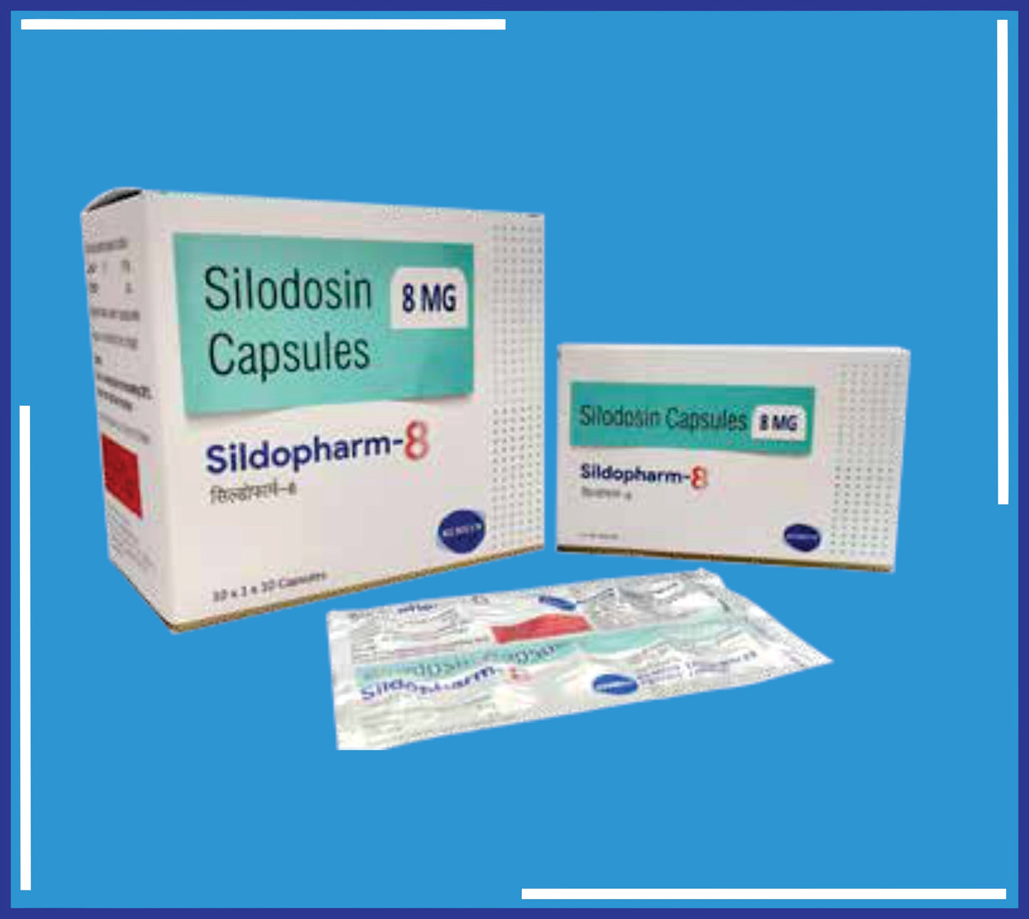 SILDOPHARM-8 CAP (ALUMINIUM STRIP) 10X1X10 (Silodosin 8Mg Capsule)by Kemsyn