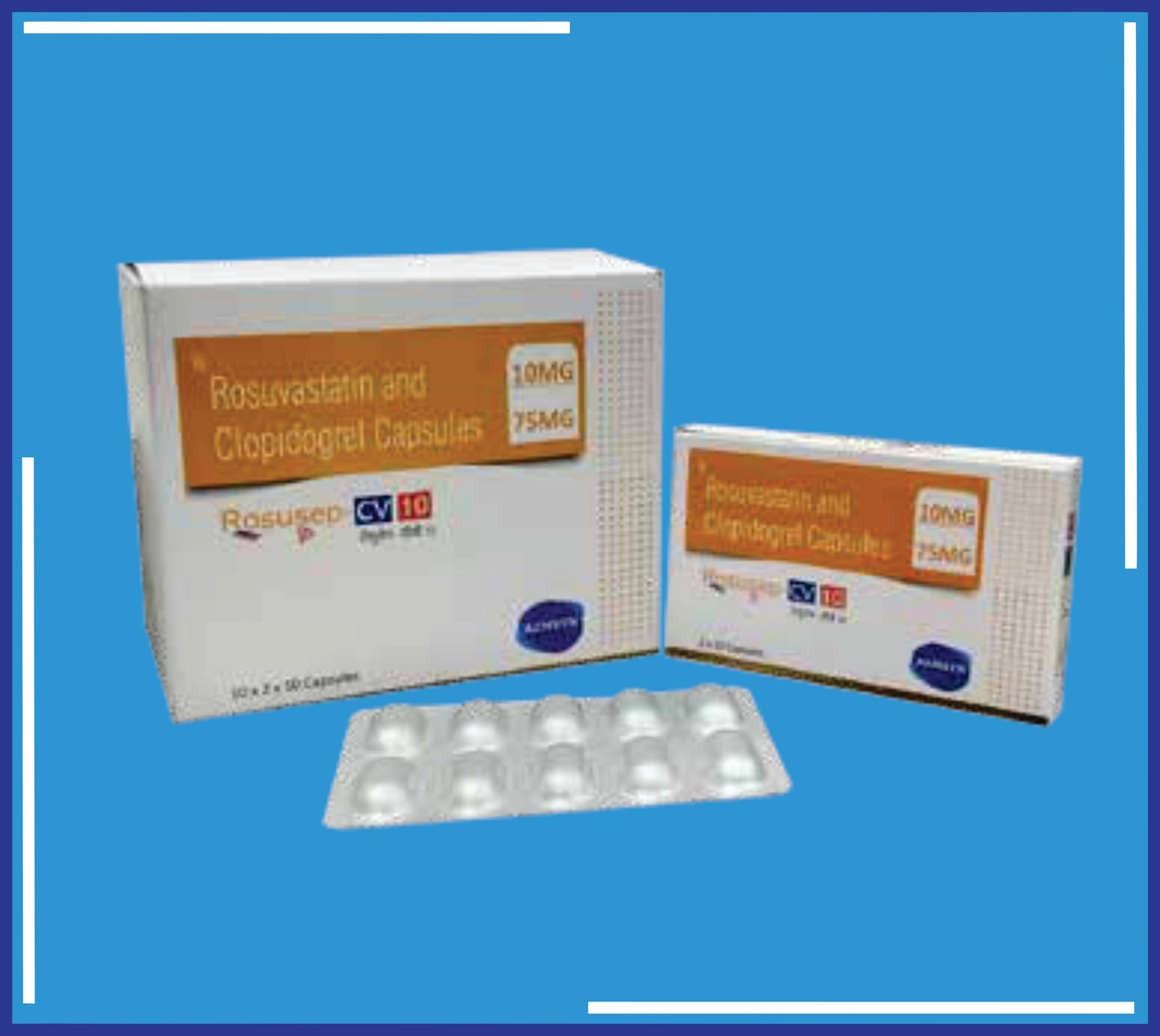 ROSUSEP CV 10 CAP (ALU-ALU) 10X2X10 (Rosuvastatin 10 Mg + Clopidogrel 75 Mg)by Kemsyn