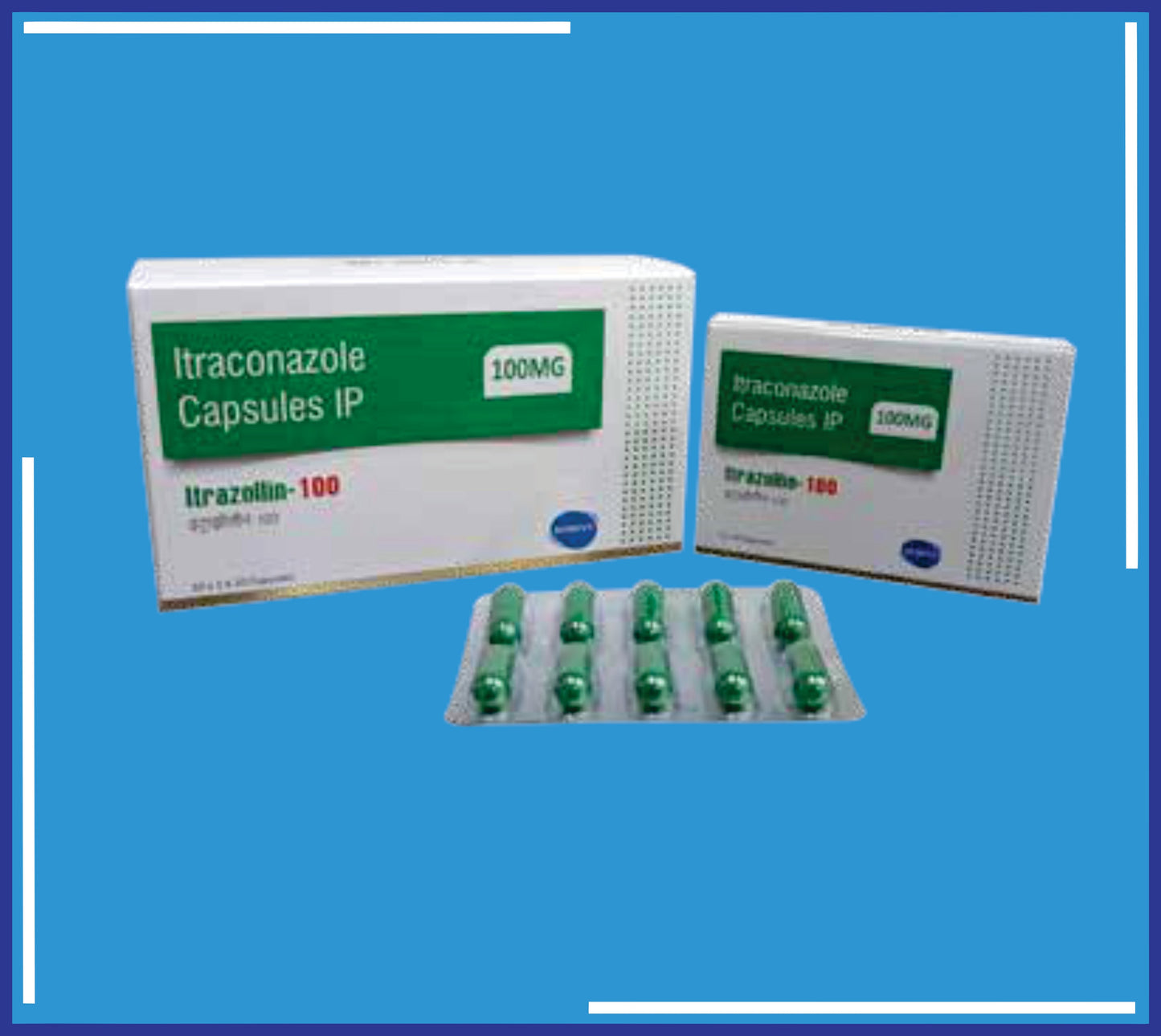 ITRAZOLLIN 100 CAPSULE (ALU-ALU) 10X1X10 (Itraconazole 100Mg)by Kemsyn