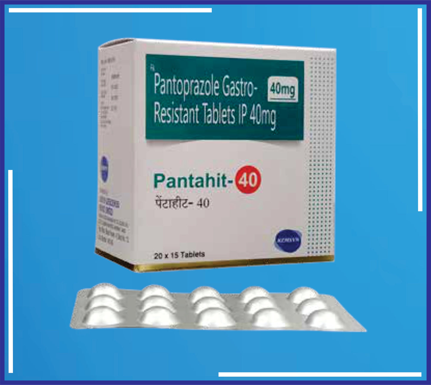PANTAHIT 40 TAB 15S (ALU-ALU) 20X15 (Pantoprazole Sodium Ip 40Mg)by Kemsyn