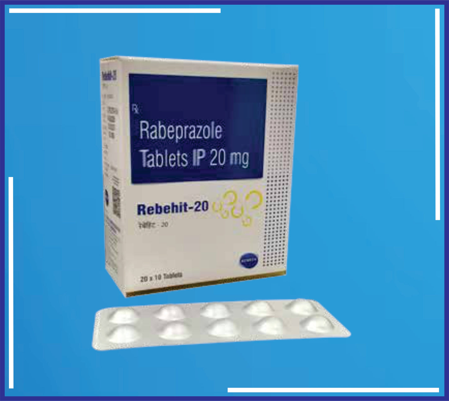 REBEHIT 20 TAB (ALU-ALU) 20X10 (Rabeprazole Sodium 20Mg)by Kemsyn