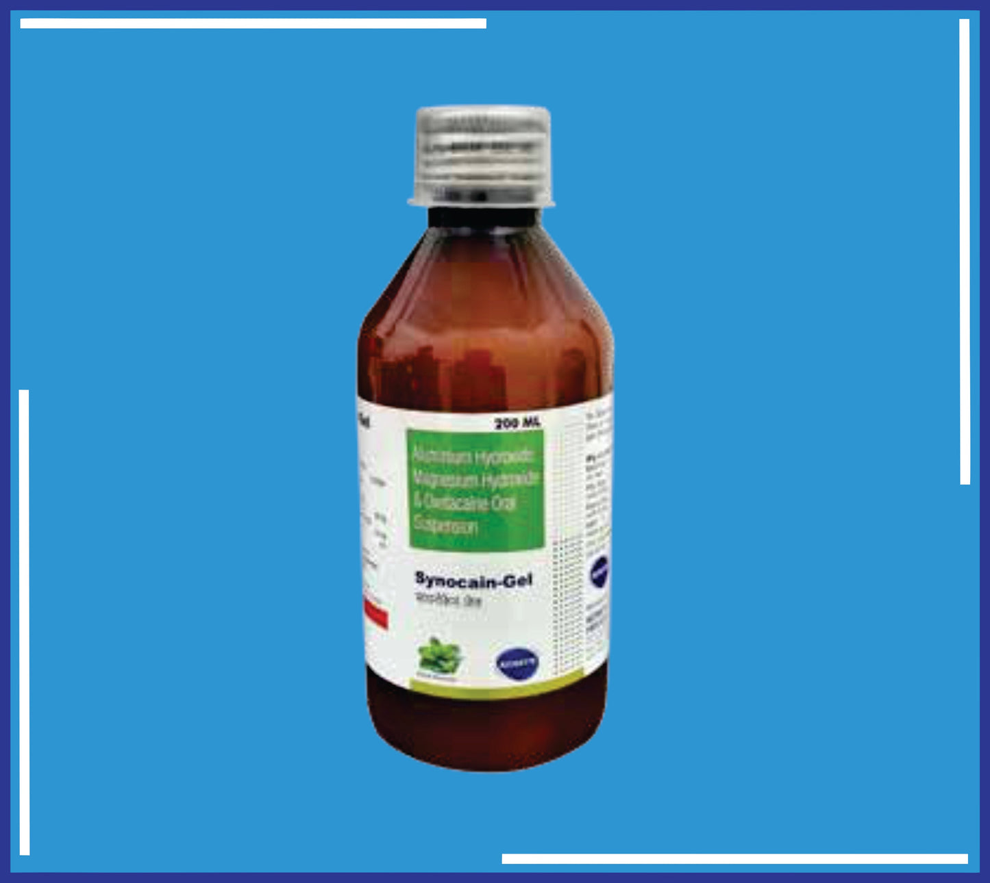 SYNOCAINE GEL 200ML (PET BOTTLE) 1X200Ml (Dried Aluminium Hydroxide Ip Gel 0.291Mg + Magnesium Hydroxide Ip 98Mg + Oxetacaine Bp 10Mg Syrup)by Kemsyn
