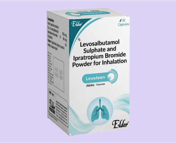 LEVOLEEN ROTOCAPS 30CAP ( Levosalbutamol 100mcg,Ipratrapium Bromide 40mcg ) by Elder
