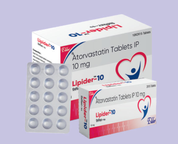 LIPIDER 10 TABS 15'S 15'S ( Atorvastatin Calcium 10MG ) by Elder