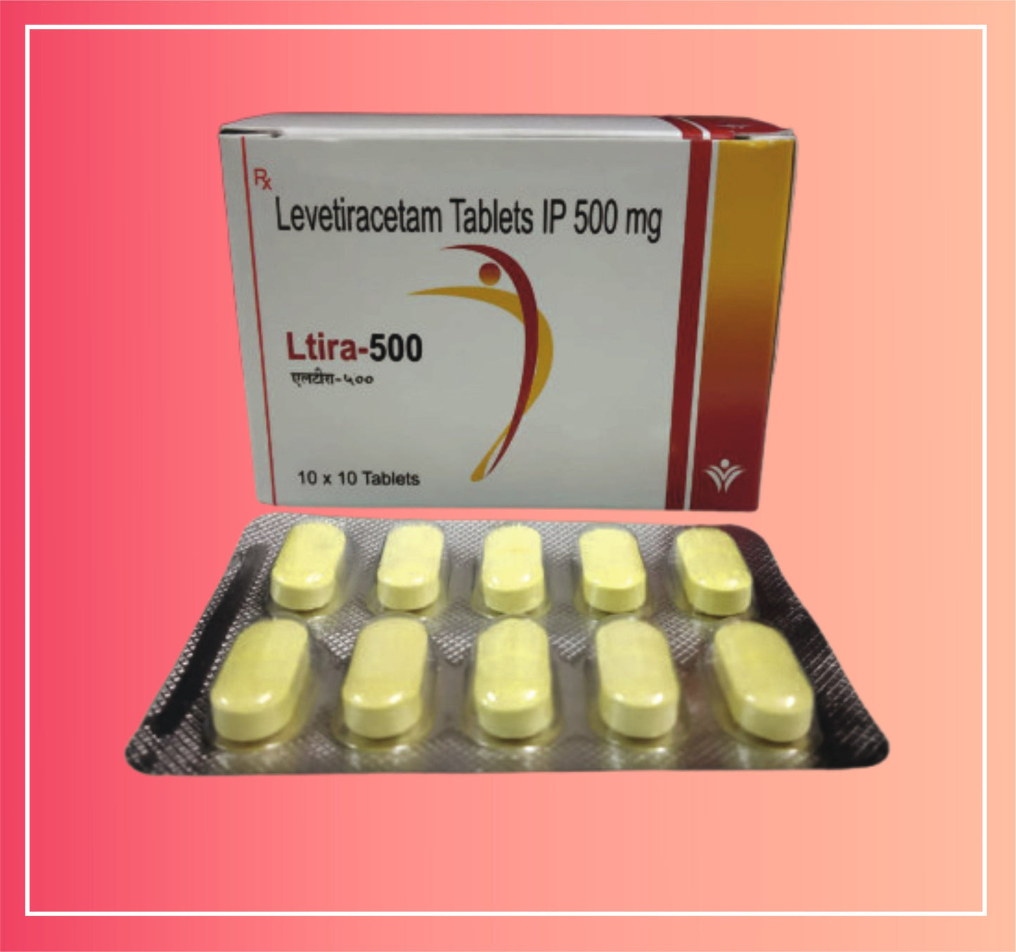 Levetiracetam 500 {Rate of 10 Tab} by Dellwich