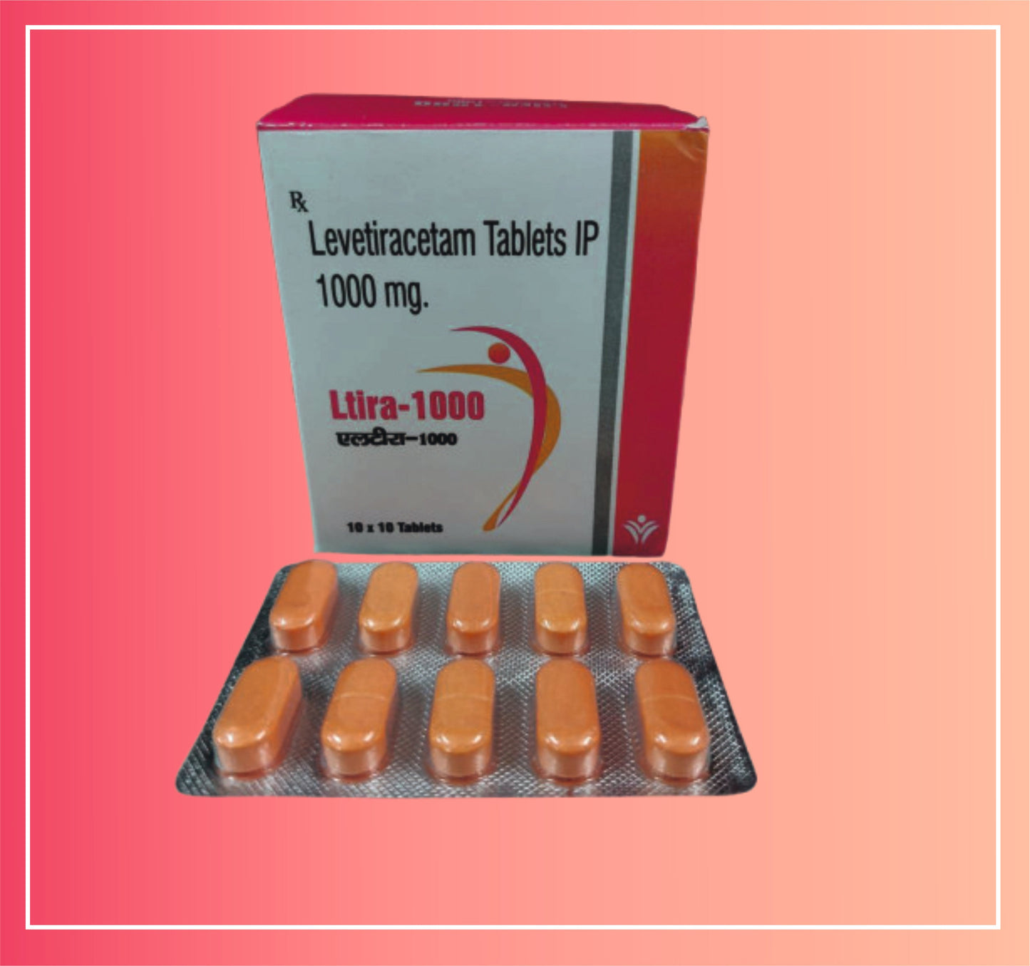 Levetiracetam 1000 {Rate of 10 Tab} by Dellwich