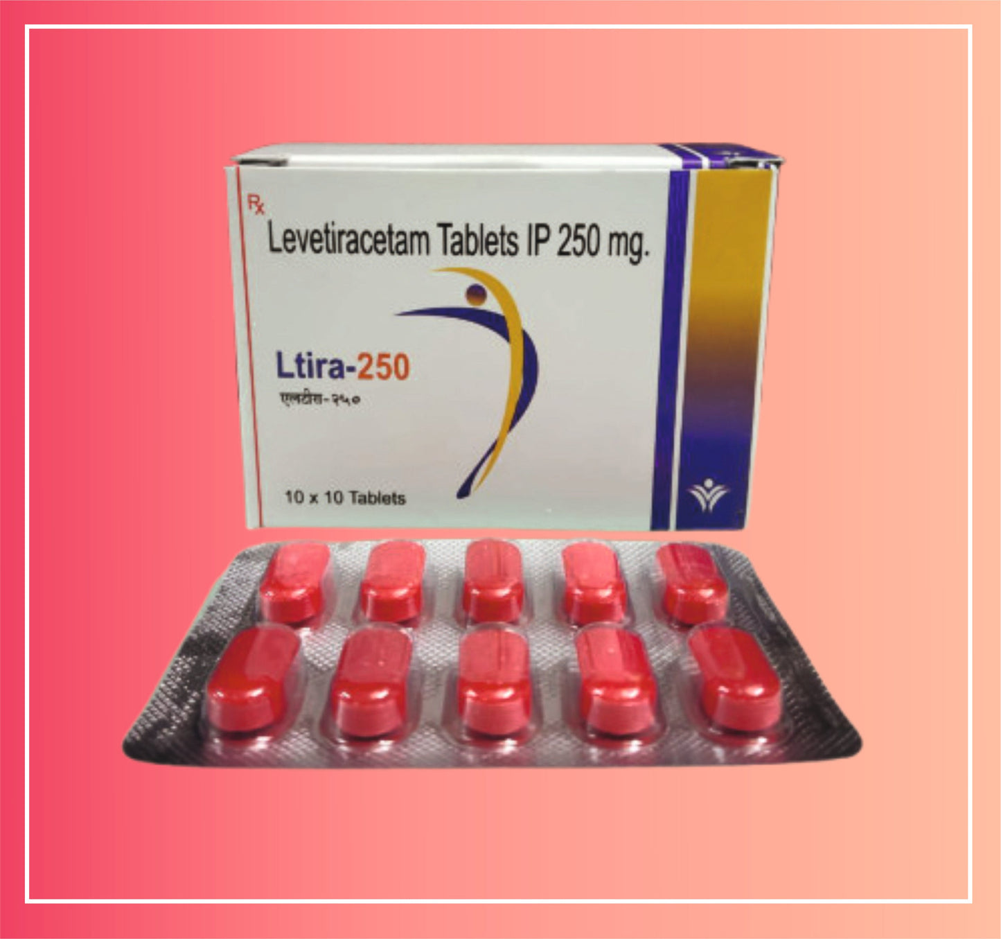 Levetiracetam 250 {Rate of 10 Tab} by Dellwich
