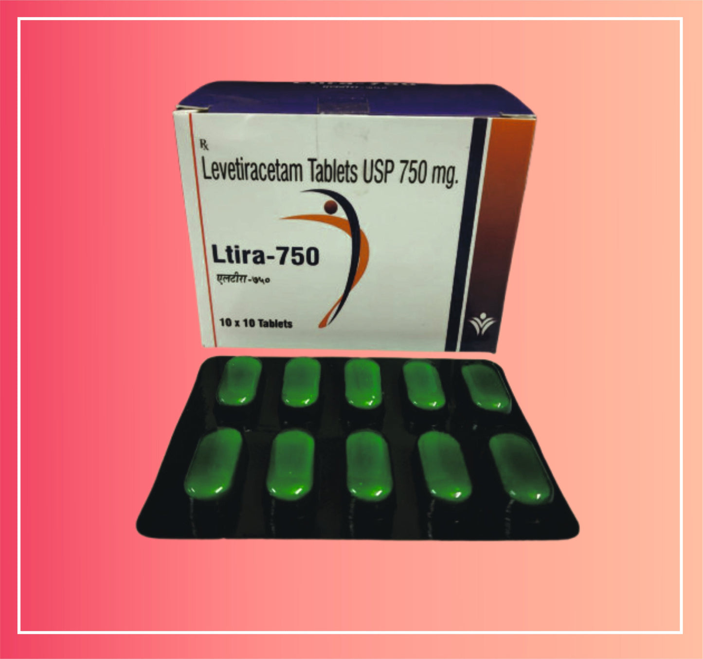 Levetiracetam 750 {Rate of 10 Tab} by Dellwich