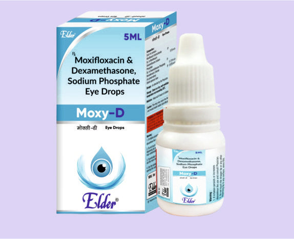 MOXY D قطرة عين 5 مل (موكسيفلوكساسين 0.5%، ديكسا 0.05%) من Elder