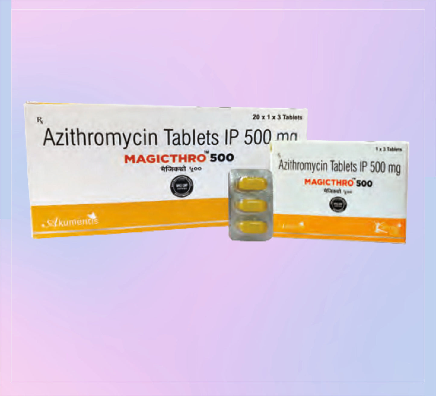 Magicthro 500 Tab (Bl) 20x1x3 Azithromycin 500 Mg by Akumentis
