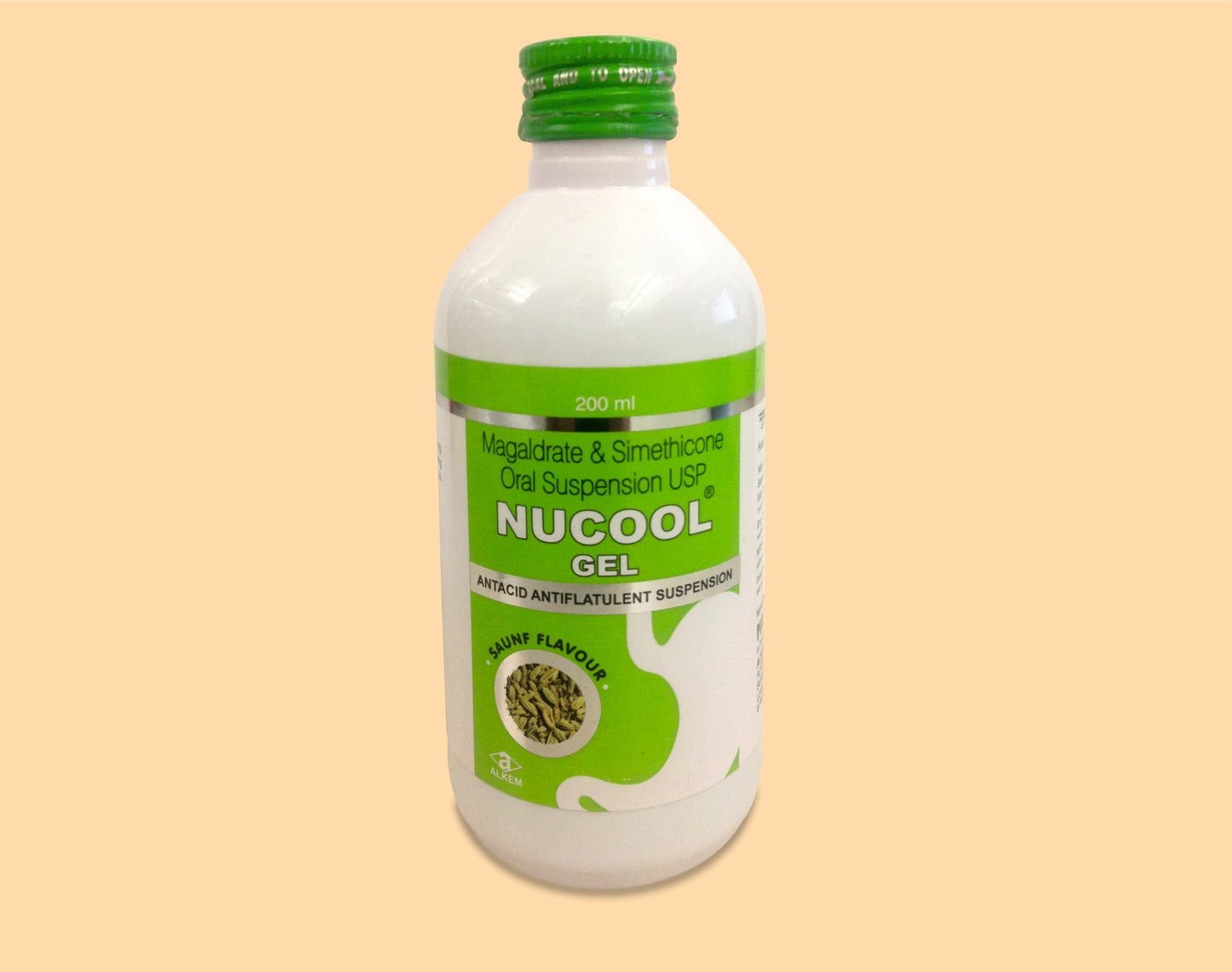 NUCOOL GEL (170ML) Magaldrate 400 mg + Simethicone 20 mg by Alkem1