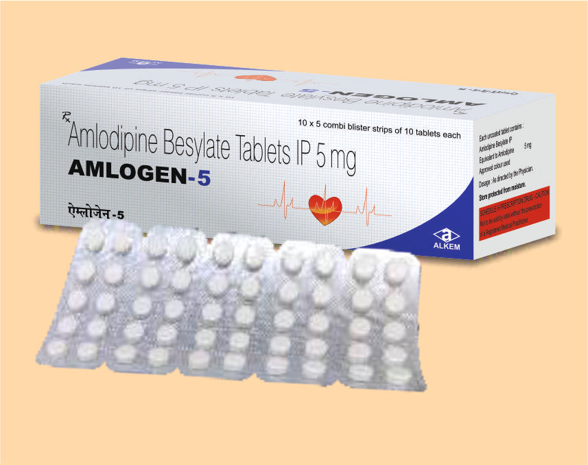 AMLOGEN-5 (10'S) Amlodipine Besylate 5 mg by Alkem1