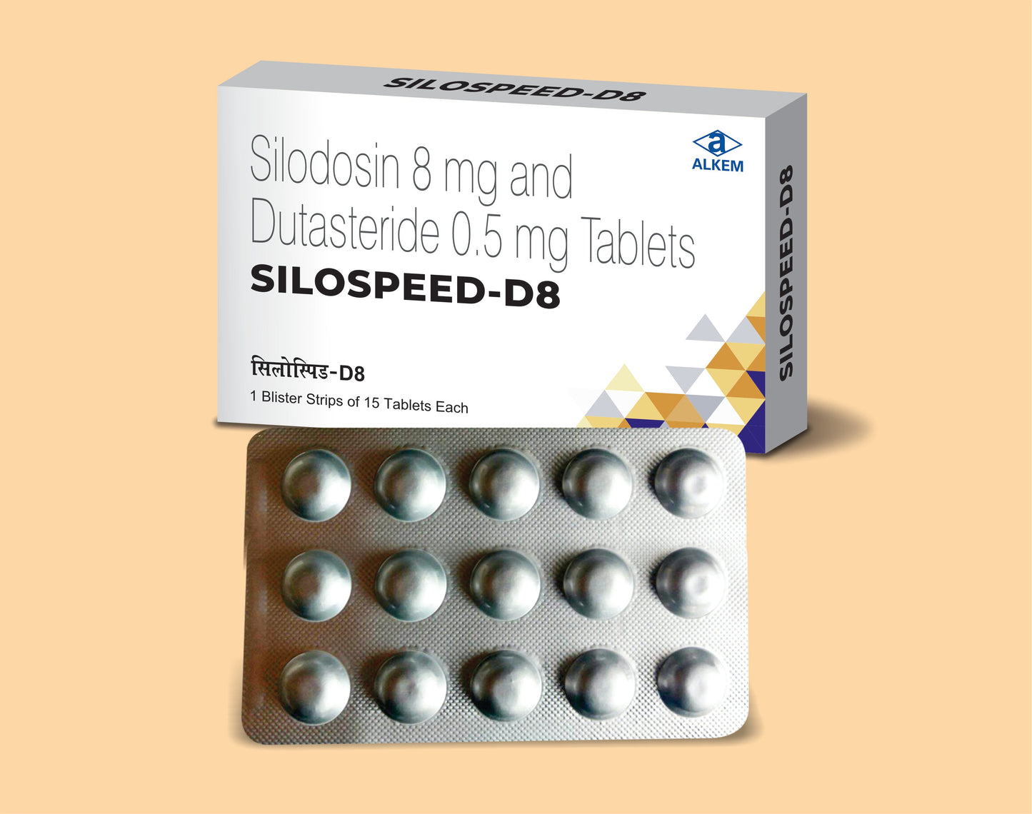SILOSPEED - D8 Tablets (15's) Silodosin 8 mg + Dutasteride 0.5 mg by Alkem1