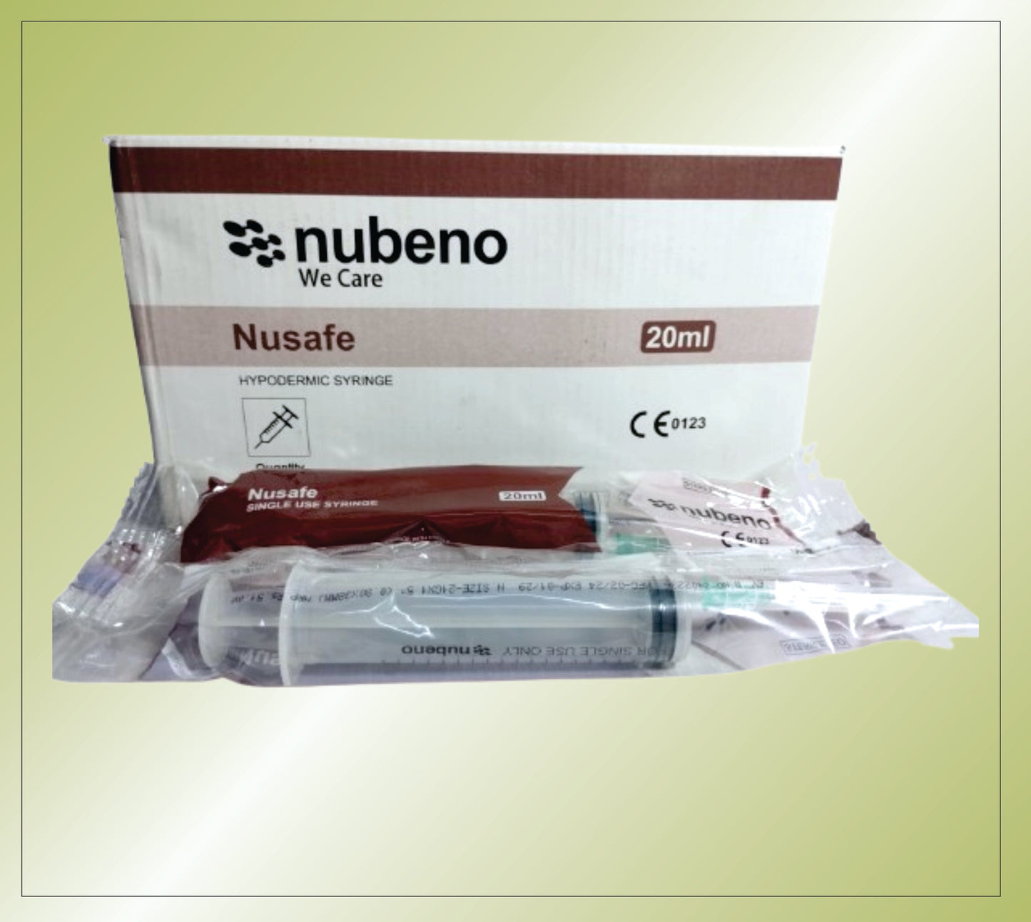حقنة NUSAFE 20 مل (عبوة شريطية) 21/22 G*1.5 بوصة من Nubeno