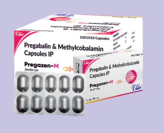 PREGAZEN M CAPS (75/750MG) 10'S ( بريجابالين آي بي 75 مجم، ميكوبالامين آي بي 750 ميكروجرام (ميثيل كوبالامين) ) من Elder