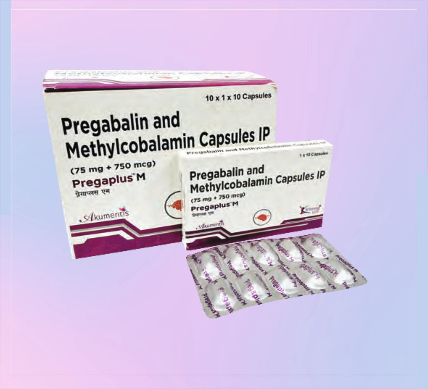 Pregaplus -M Capsule (Al) 10x1x10 Pregabalin 75 Mg + Methylcobalamin 750 Mcg by Akumentis