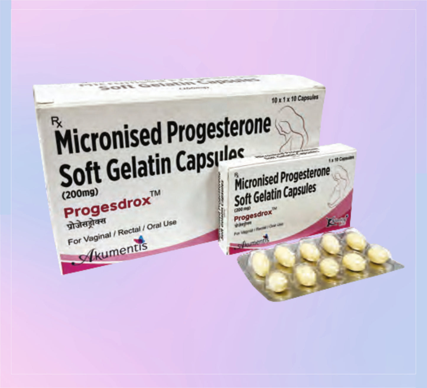 Progesdrox (Bl) 10x1x10 Progesterone 200 Mg by Akumentis