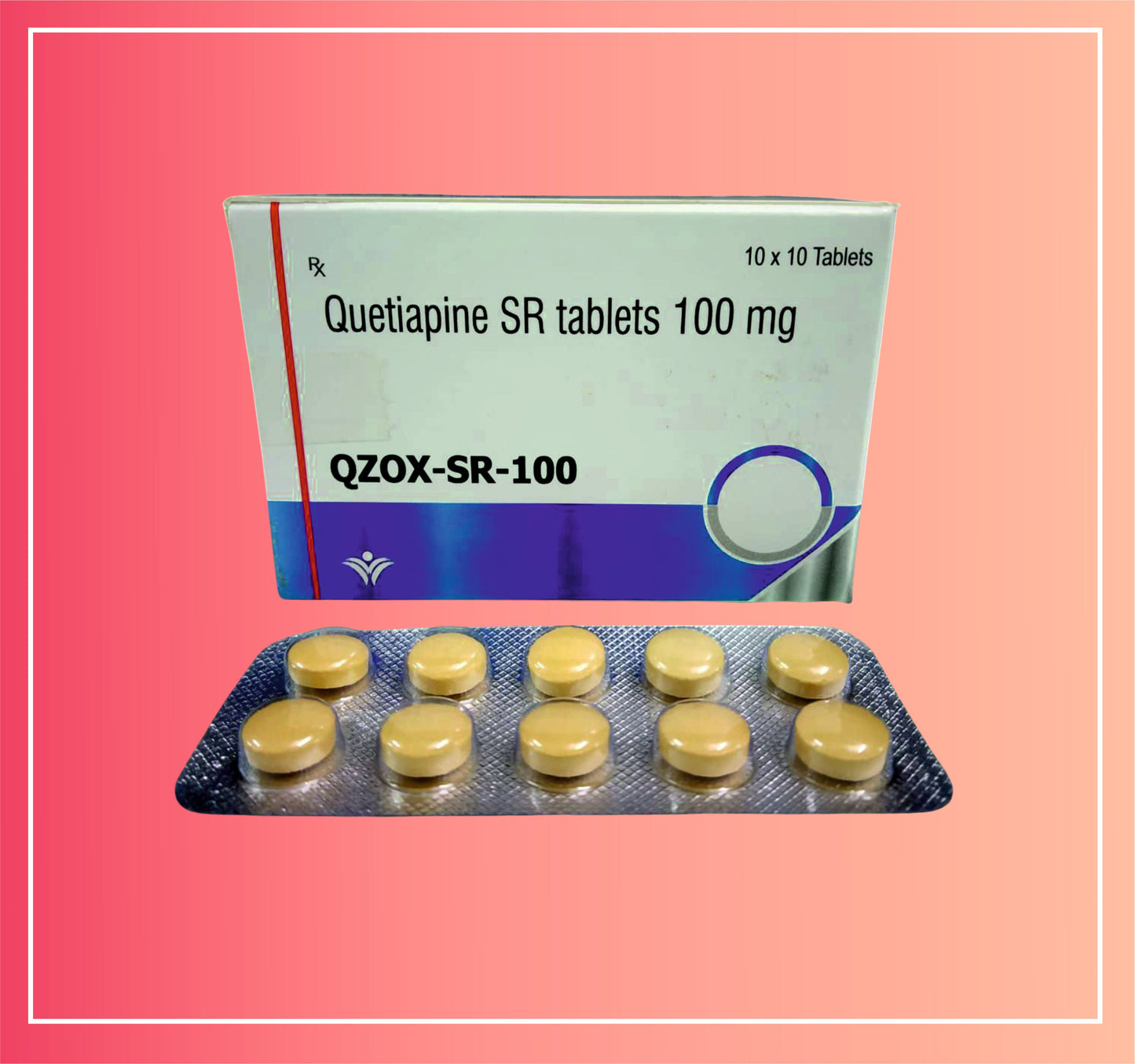Quetiapine Fumarate 100 (Pr) {Rate of 10 Tab} by Dellwich