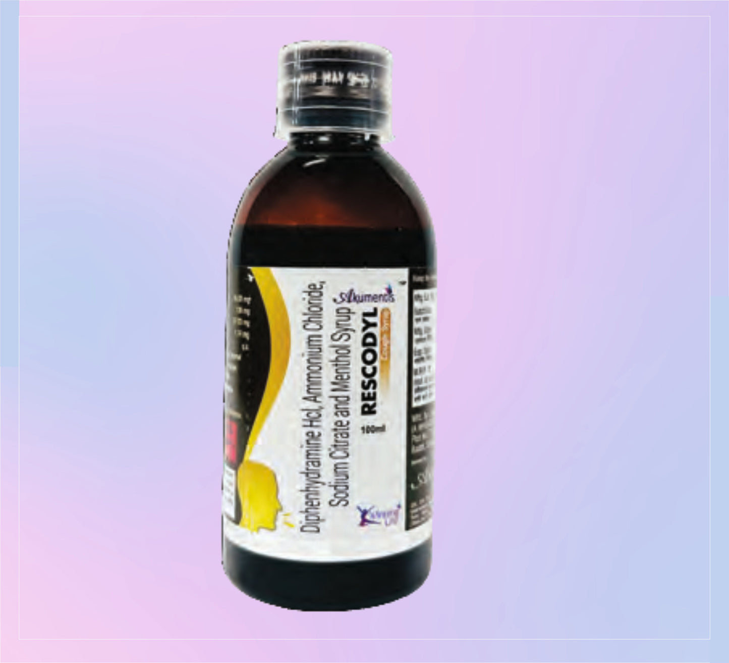 Rescodyl Syrup 100Ml 1x100ML Diphenhydramine 14.08 Mg + Ammonium Chloride 138 Mg + Sodium Citrate 57.03 Mg + Menthol 1.14 Mg by Akumentis