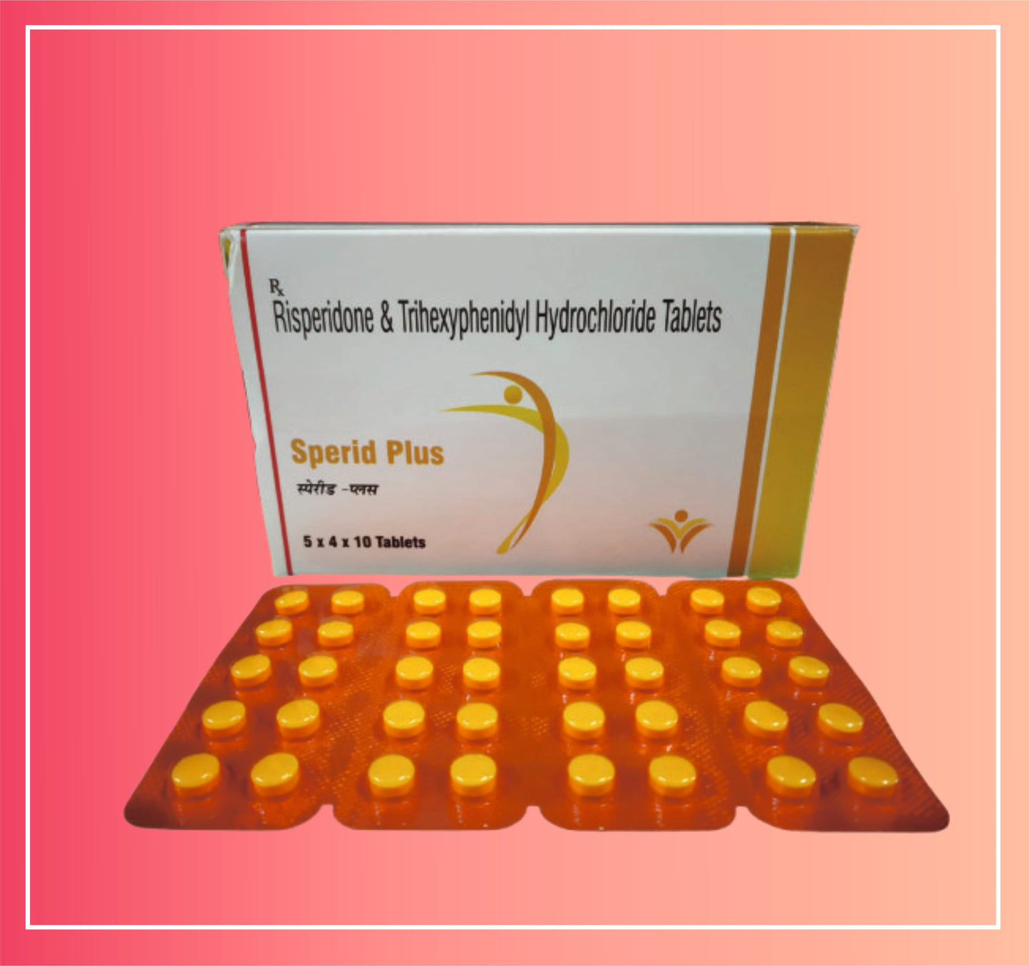 Risperidone 3, Trihexyphenidyl Hcl 2 {Rate of 10 Tab} by Dellwich