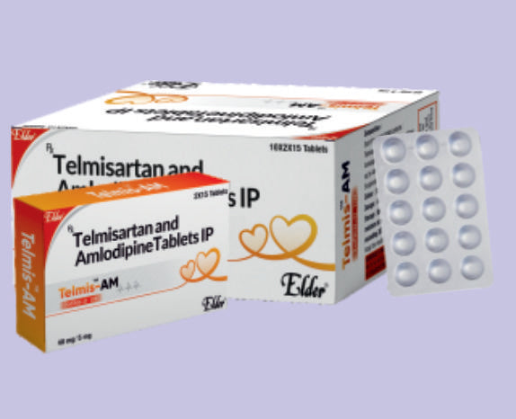 TELMIS AM TABS (40/5MG) 15'S ( Telemisartan 40 MG + Amlodipine 5 MG
) by Elder
