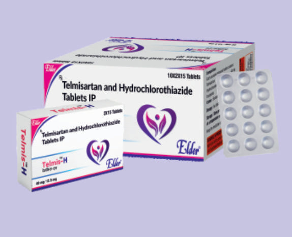TELMIS H TAB (40/12.5MG) 15'S ( Telmisartan IP 40mg, Hydrochlorothiazide IP 12.5mg ) by Elder