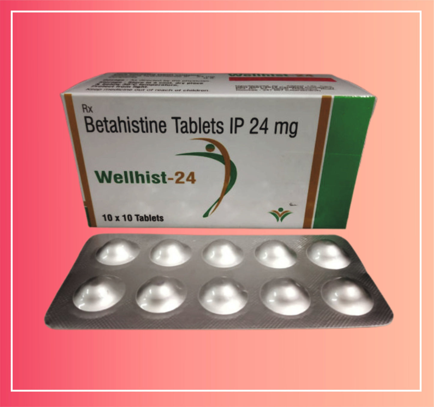 Betahistine Hcl 24 {Rate of 10 Tab} by Dellwich