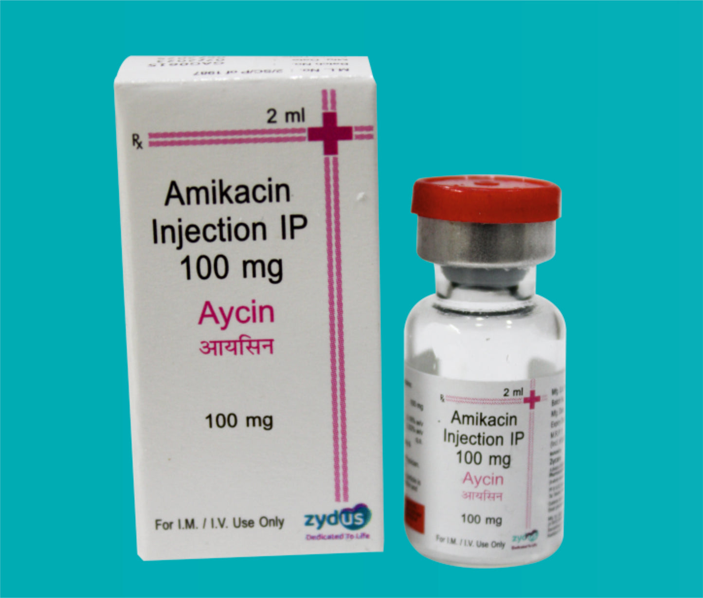 Aycin 100 Inj. (2 ml.) Amikacin 100 mg by Zydus