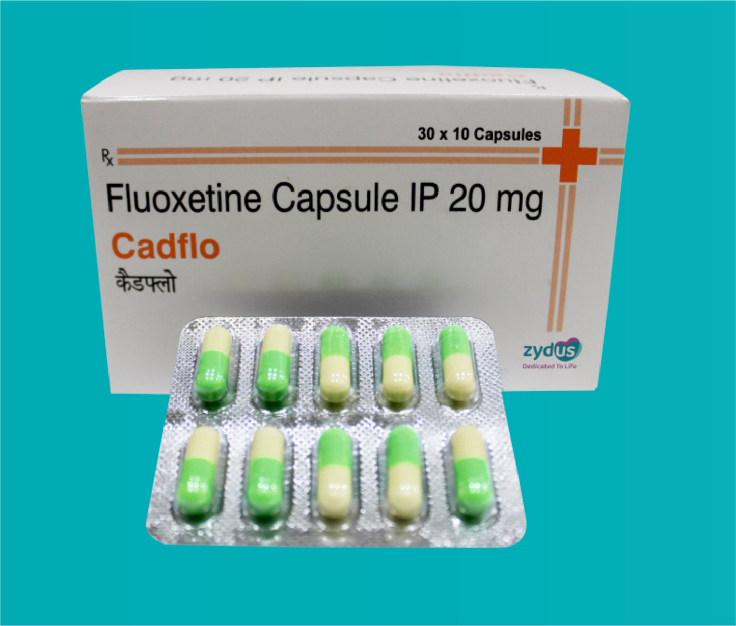 Cadflo Cap (30 X 10) Fluoxetine 20 mg by Zydus