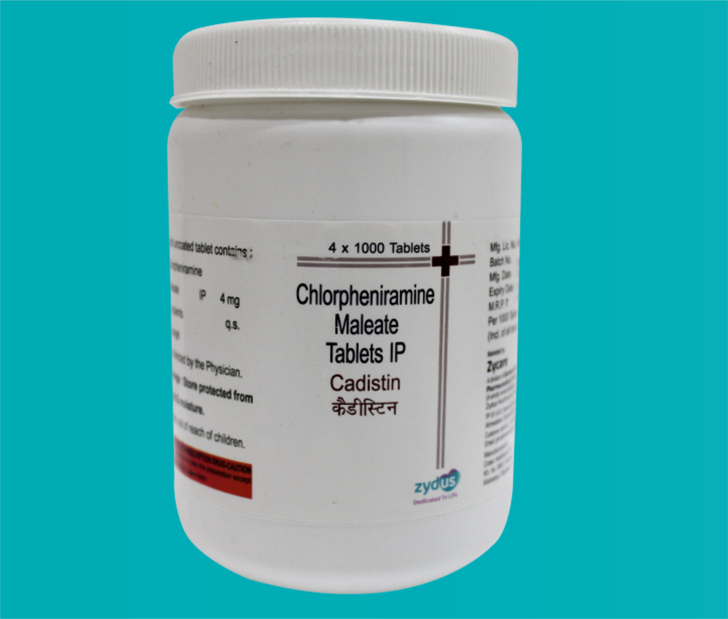 Cadistin Tab (4 X1000 ) Chlorpheniramine 4 mg by Zydus