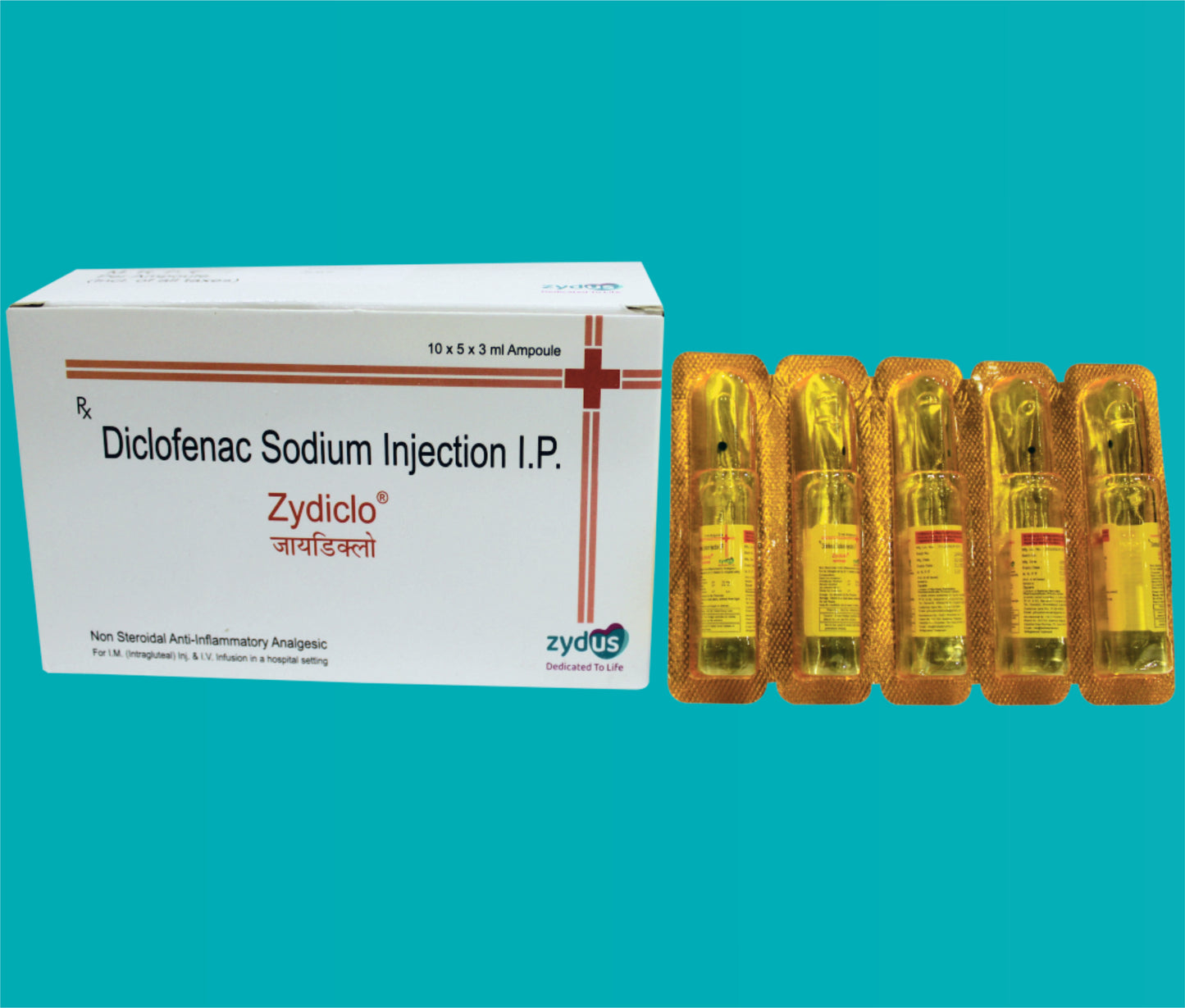 Zydiclo Inj. (3ml) Diclofenac 25 mg by Zydus