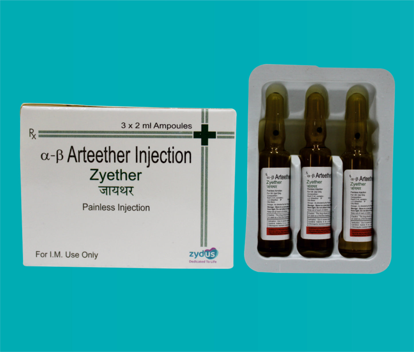 Zyether Inj. (2 ml.) Arteether 150 mg by Zydus