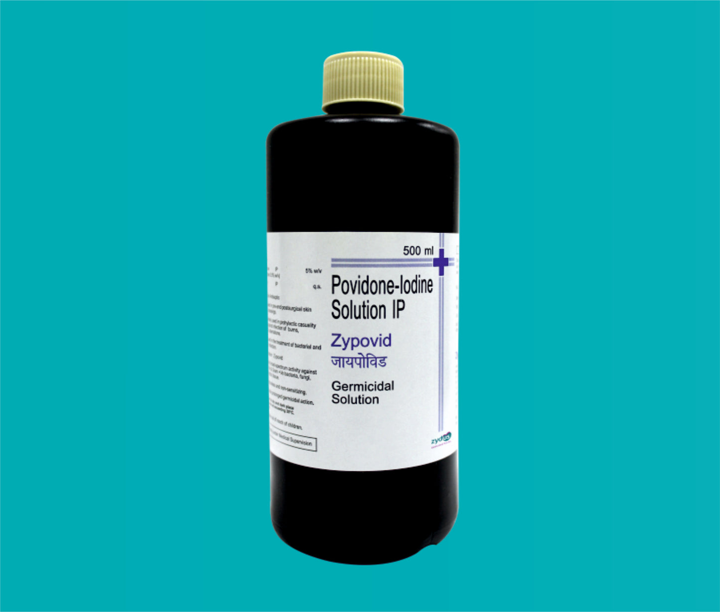 Zypovid
(Povidone- Iodine Solution) (500 ml.) Povidone Iodine 5% by Zydus