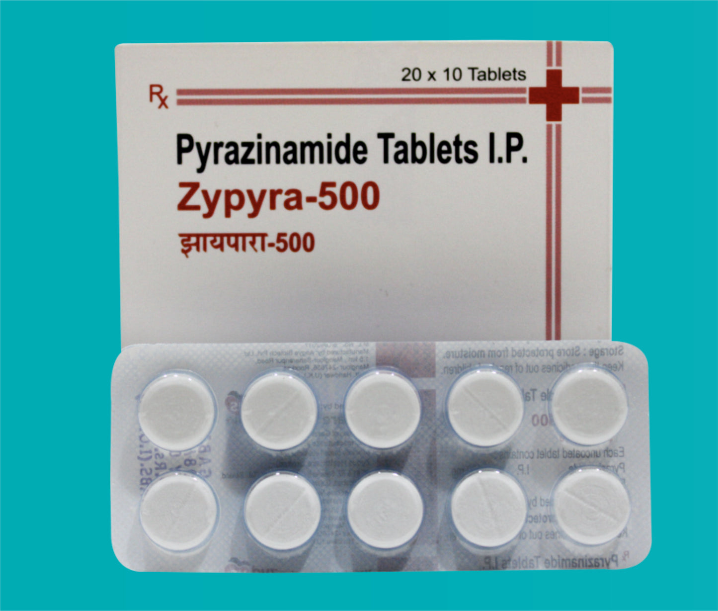 Zypyra 500 Tab (20 X 10) Pyrazinamide 500 mg by Zydus
