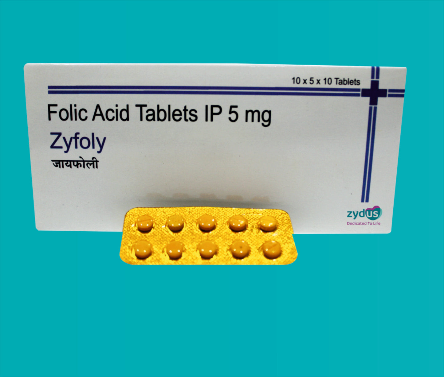 Zyfoly Tab (50 X 10) Folic Acid 5 mg by Zydus