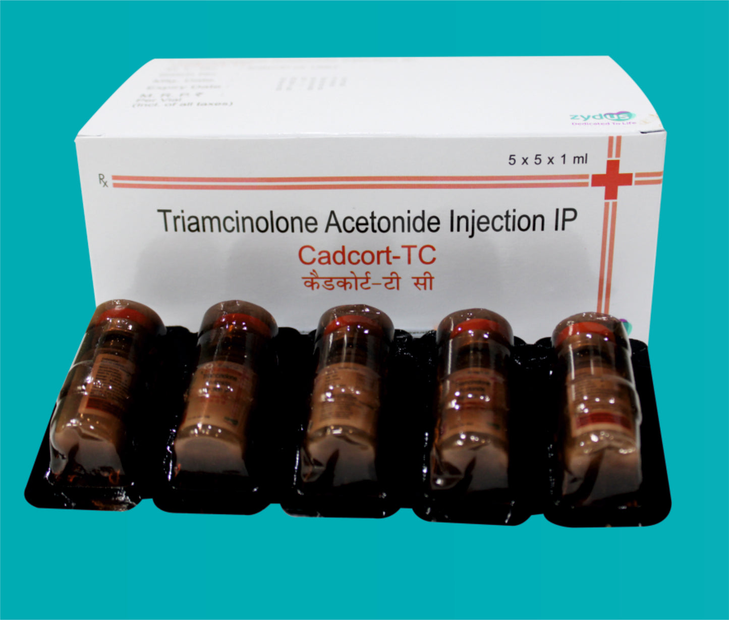 Cadcort- TC Inj ( 1 ml. Vial ) Triamcinolone Acetonide 40 mg by Zydus