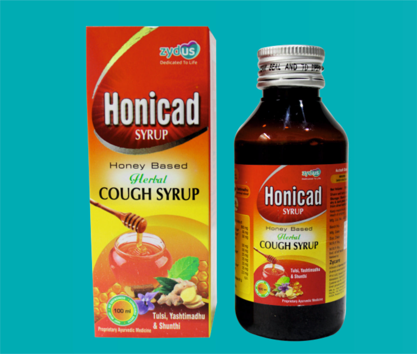 Honicad Cough Syrup (100 ml) Honicad Cough Syrup by Zydus