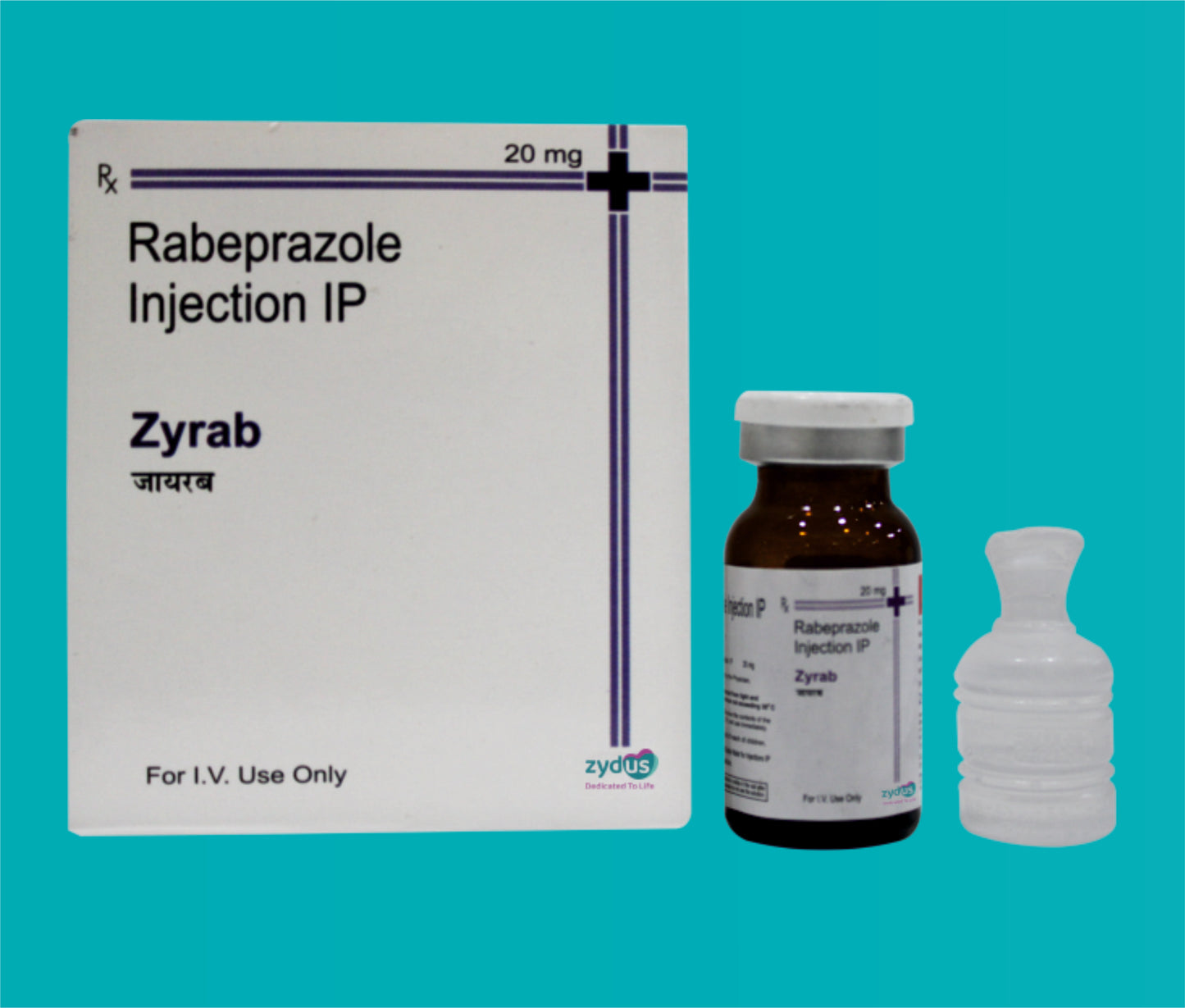 ZYRAB INJECTION (20MG VIAL) Rabeprazole 20 mg by Zydus