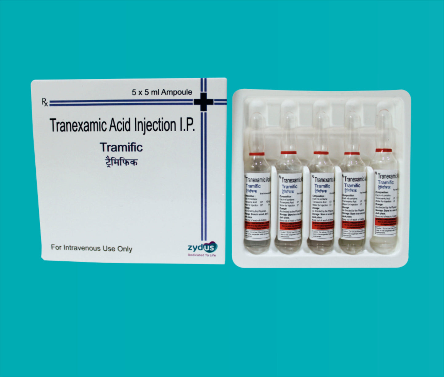 Tramific Injection (5 ml. Amp.) Tranexamic Acid 500 mg by Zydus