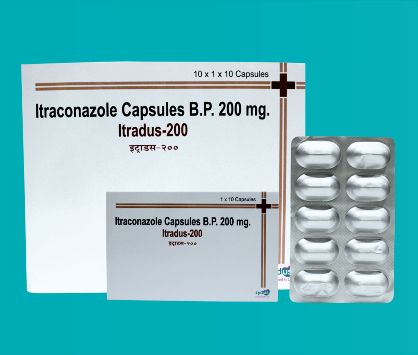 Itradus -200 Capsule. (10 x 1 x 10 ) Itraconazole 200 mg by Zydus