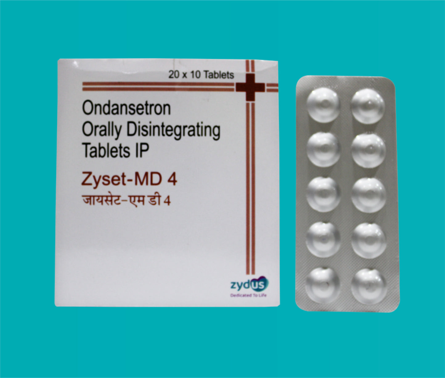 Zyset-MD 4
( Alu Alu Pack) (20 x 10) Ondansetron 4 mg by Zydus
