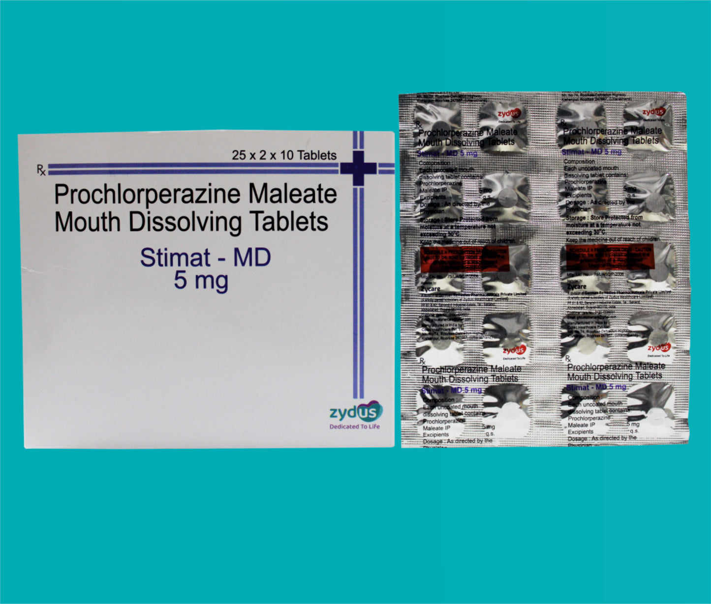 Stimat- MD Tabs
(50 x 10) Prochlorperazine 5 mg by Zydus