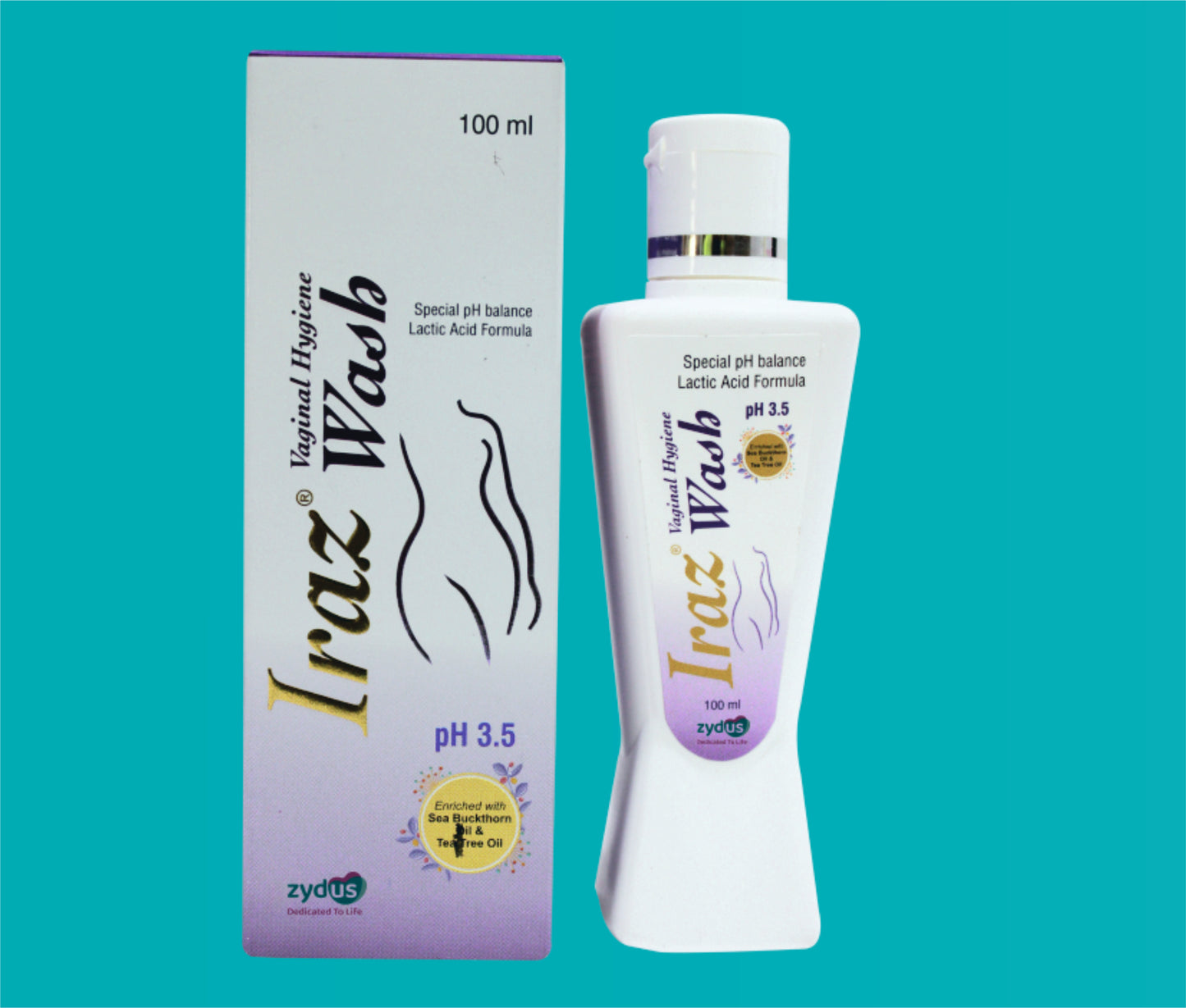 Iraz Vaginal Hygiene wash (100 ml ) Lactic Acid 1.2% by Zydus